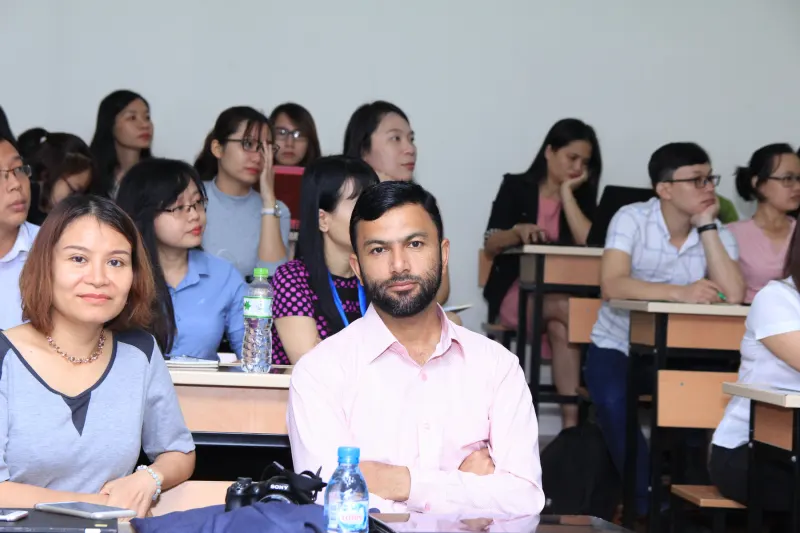 Participants listening during a session